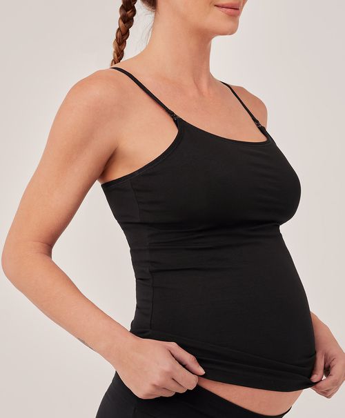 Women's Black Maternity Nursing Camisole