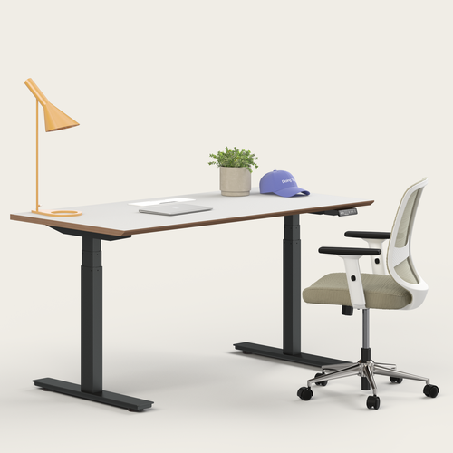 Recess Active Bundle | Ergonomic Chair Desk | Home Office Furniture Packages, Eucalypt / Small - 120W x 70D cm / Whitewash/Black
