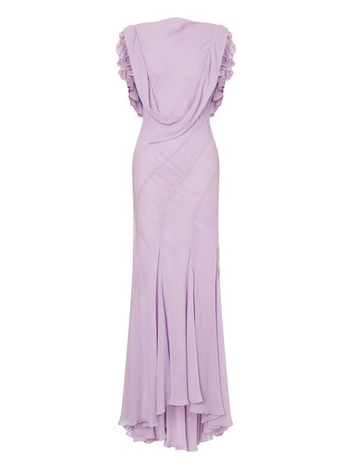 Ruffle-detailing dress - Pink