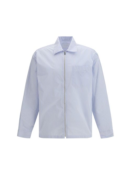 Striped Re-Nylon Shirt — Blue
