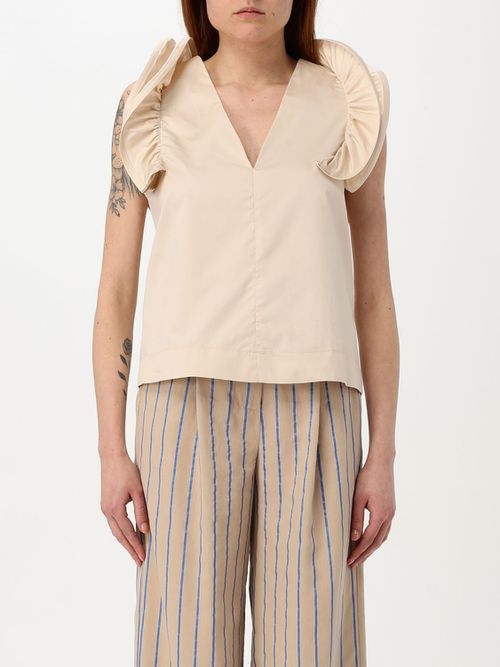 Top KAOS Woman color Beige