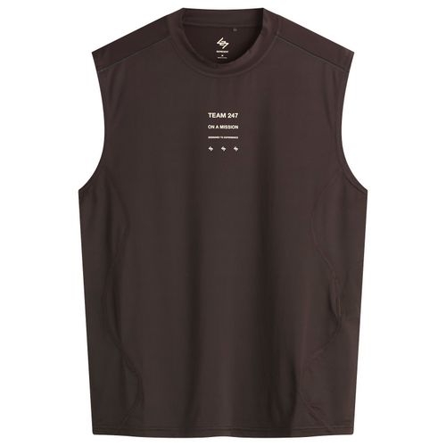 Men's 247 Mesh Runner Tank T-Shirt Chocolate Torte