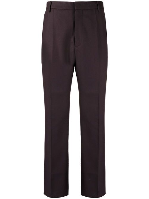 Jun twill straight-leg trousers - Purple