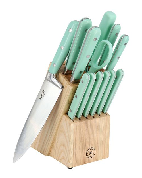 Everyday 14Pc Stainless Steel Cutlery & Wood Block Set