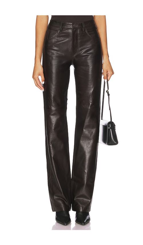 NILI LOTAN Joan Leather Pant in Espresso.  6 also in 0, 2