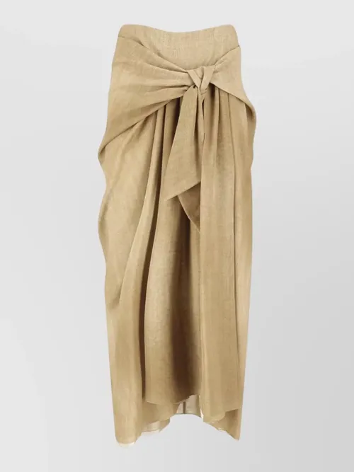 Ermanno Scervino - midi skirt wrap design bow detai