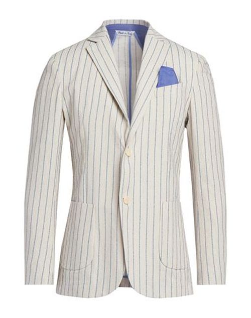 Man Blazer Beige Size 40 Cotton, Polyester