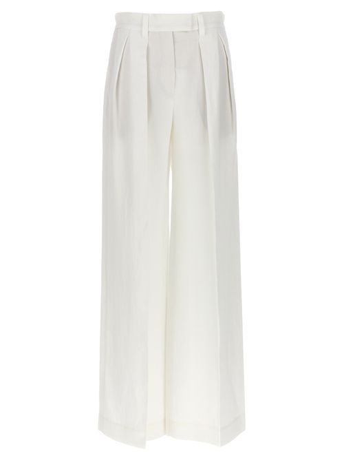 -Palazzo Pantaloni Bianco-Donna