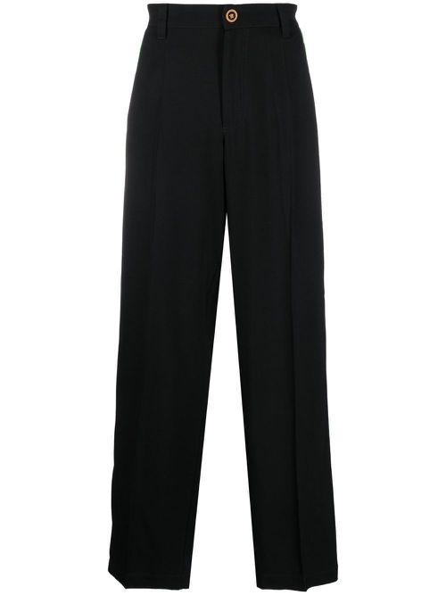 Striped-detailing trousers - Black
