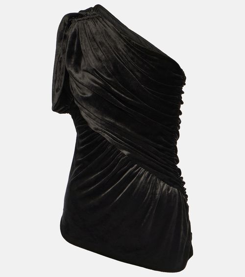 Lilies Amira one-shoulder velvet top