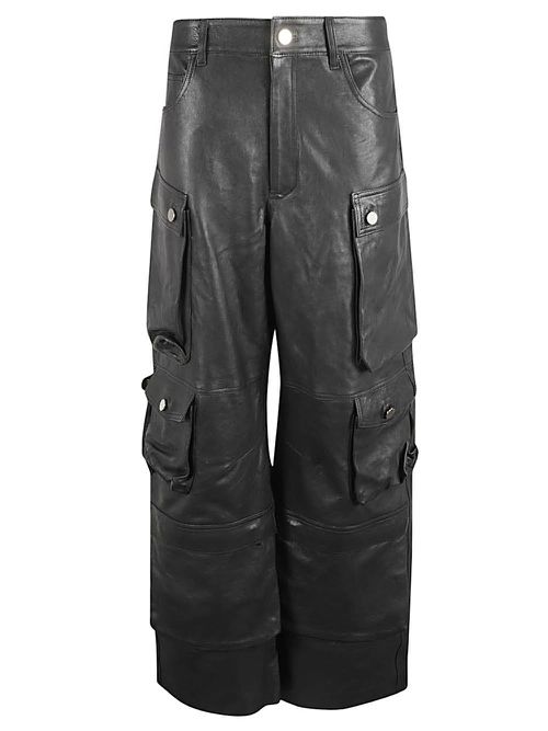 Fermas.Club Women's Leather Cargo Pant