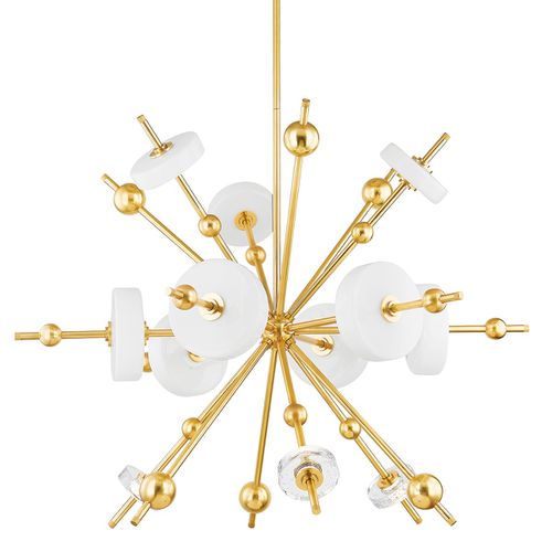Aged Brass LED Chandelier from the Maynard Collection