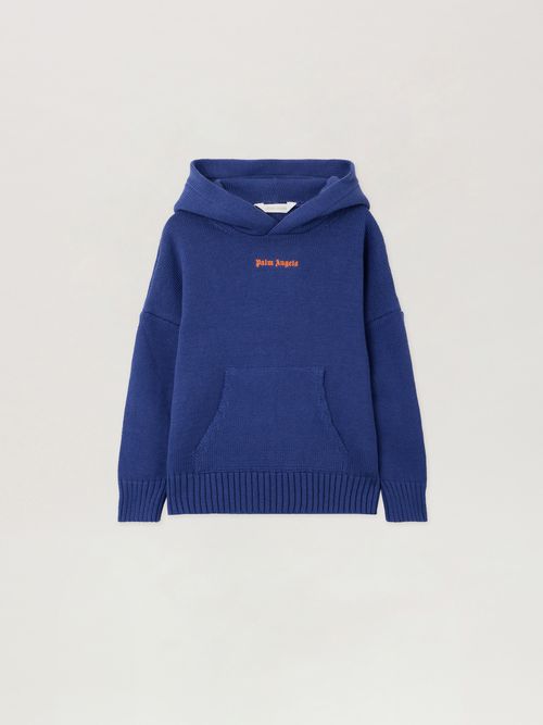 Pa Palms Knit Hoodie Kids  Cobalt Blue