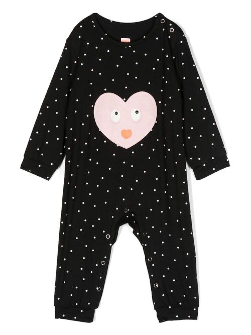 Big Hearted long-sleeved onesie - Black