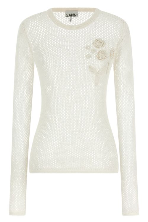 Pointelle Cotton Sweater