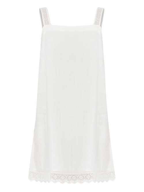 Posse lace-detailing mini dress - White