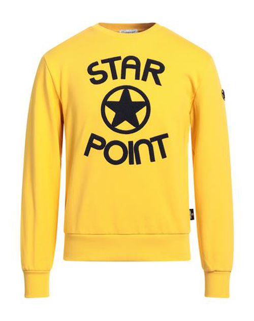 Man Sweatshirt Yellow Size L Cotton