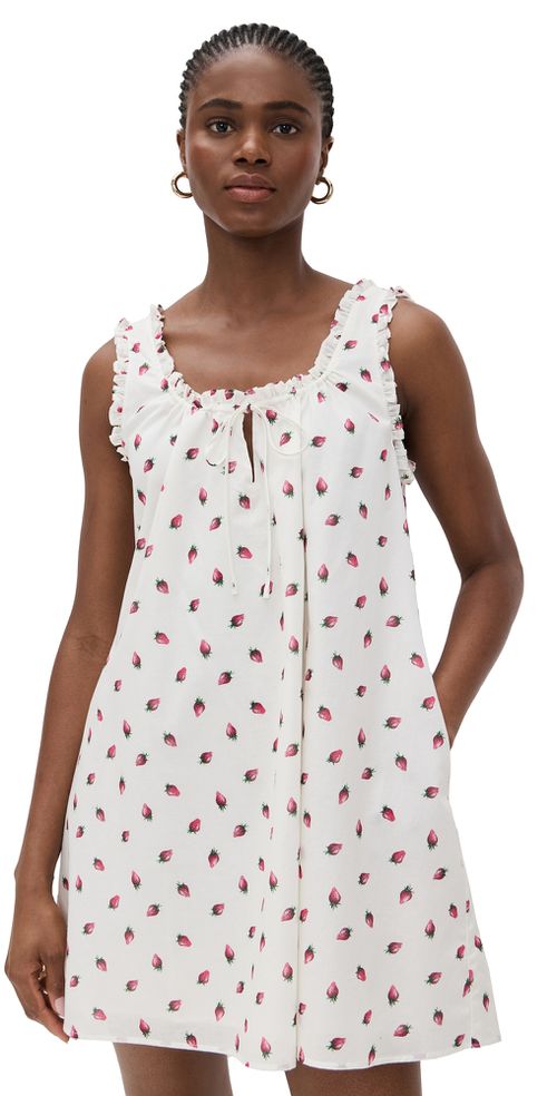 Juni Mini Dress Ivory Strawberry