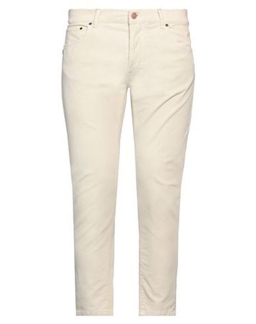 Man Pants Beige Size 34 Cotton, Elastane