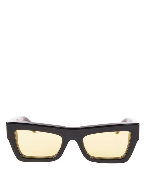 Black Charleston Acrylic Angled Sunglasses