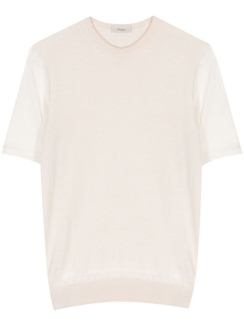 Panelled cashmere-blend top - Neutrals