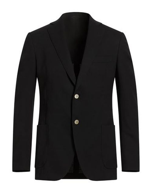 Man Blazer Black Size 36 Virgin Wool, Elastane