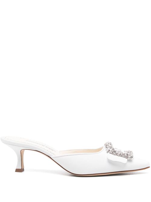 50mm Maysale mules - White