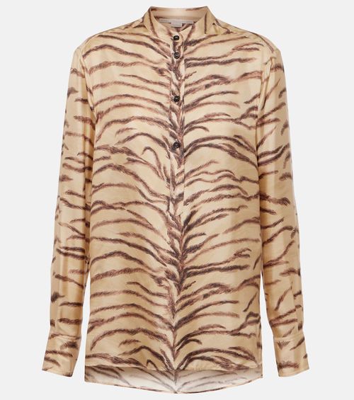 Printed silk shirt