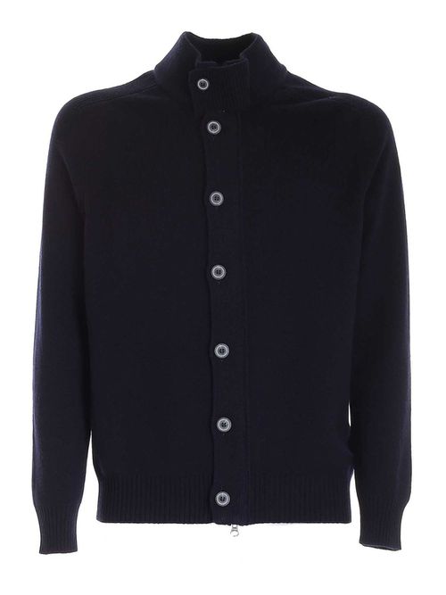 Buttoned cardigan in blue