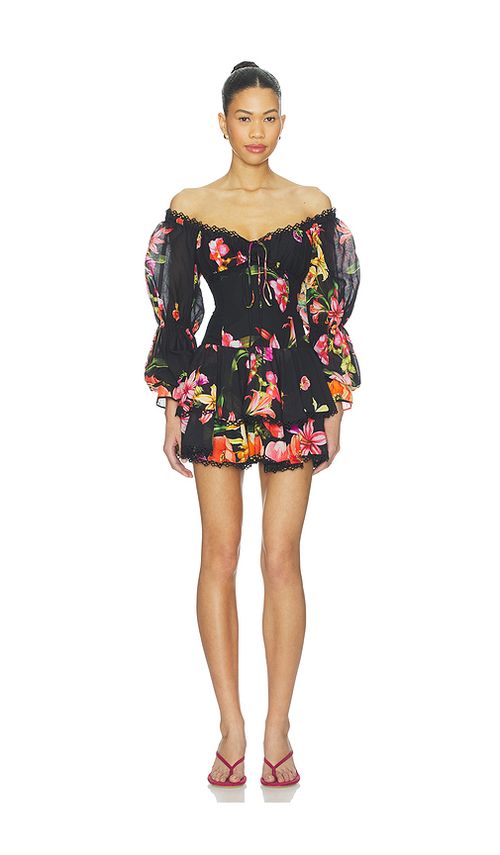Charo Ruiz Ibiza Azurea Short Dress in Black Bliss. S also in XS