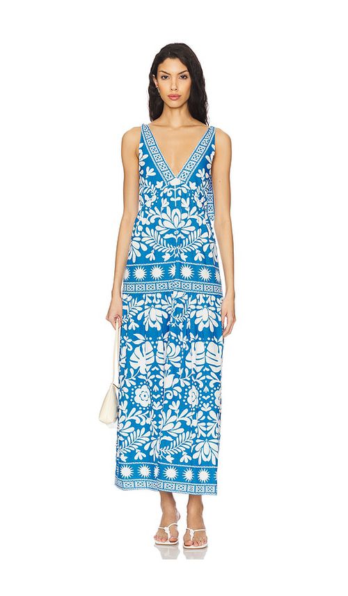 SAYLOR MAXIKLEID BRENNA in Blue,White. Größe S. Also in L