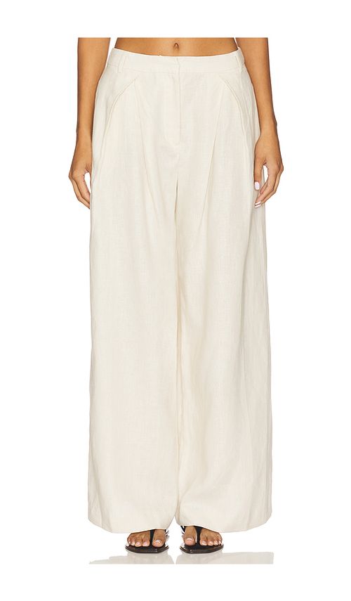 FAITHFULL THE BRAND Sofia Trouser in Ecru. XL also in L, M