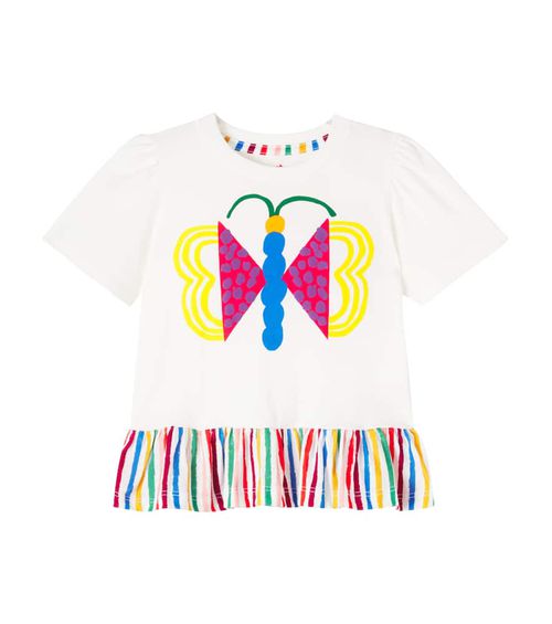 Fábula Silk Borboiris printed cotton top