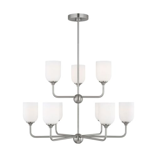 Brushed Steel Chandelier from the Emile Collection