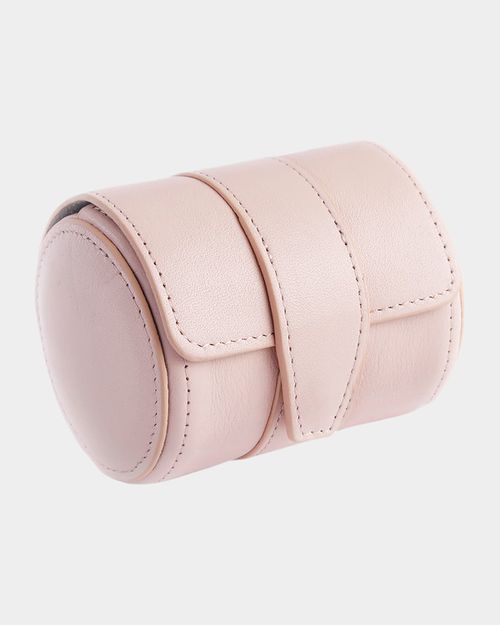 Monogrammed Leather Travel Watch Roll