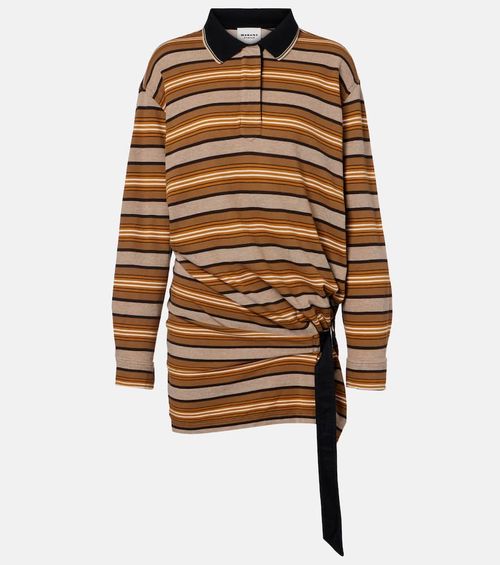 Isea striped cotton piqué polo dress