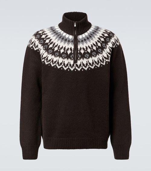 Mr Saint Gervais Fair Isle cashmere sweater