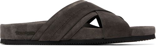 Gray Suede Wicklow Slides