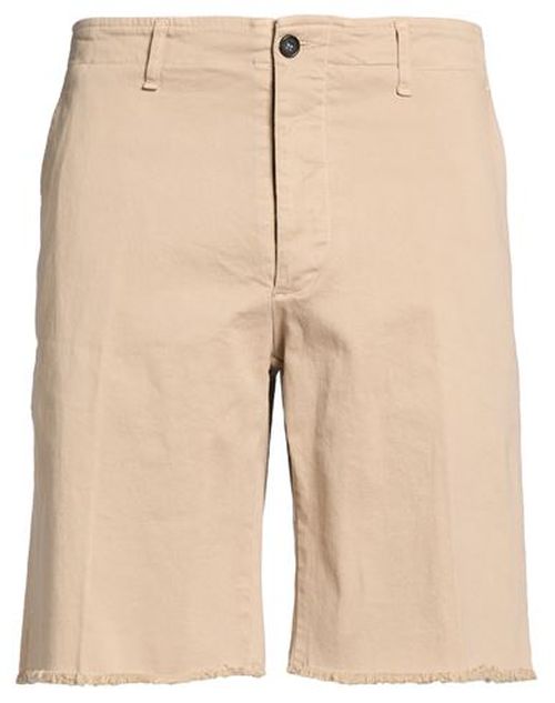 Man Shorts & Bermuda Shorts Sand Size 36 Cotton, Elastane