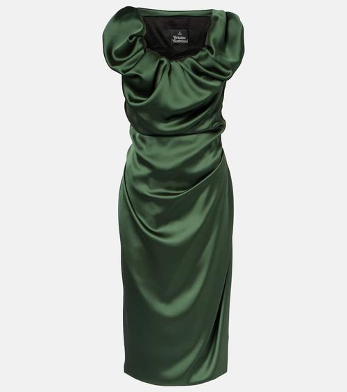 Ginnie Amber ruched midi dress