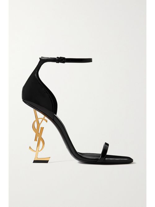 Opyum Embellished Patent-leather Sandals - Black