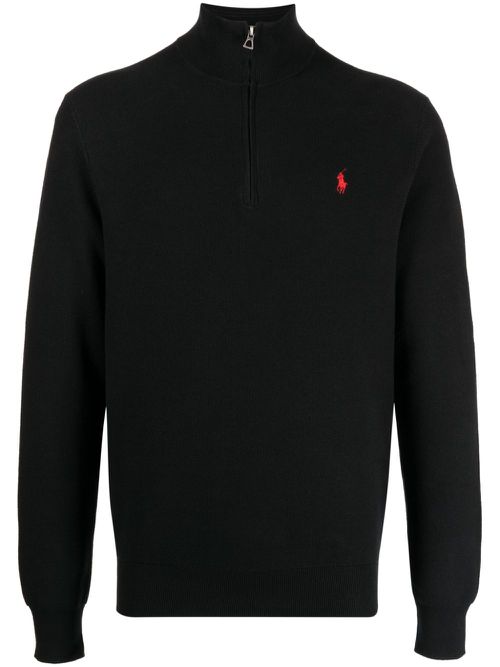 Polo Pony half-zip jumper - Black