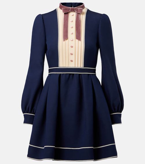 Crepe Couture bow-detail minidress