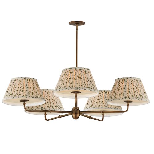 Weathered Brass Chandelier from the Dunbridge Collection