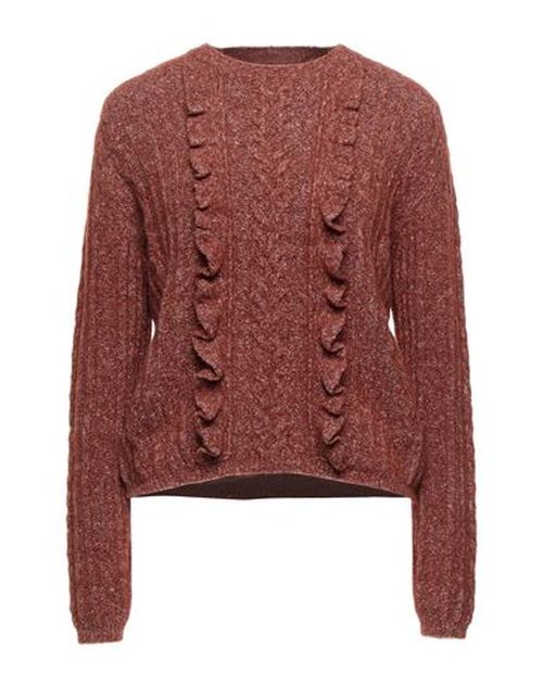 Woman Sweater Brick Size L Alpaca wool, Cotton, Polyamide, Wool, Elastane