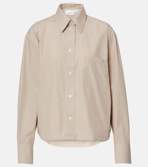 Cropped cotton shirt