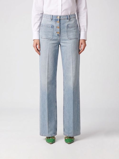 Shorts Woman color Denim
