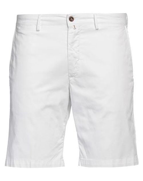 Man Shorts & Bermuda Shorts White Size 38 Cotton, Elastane