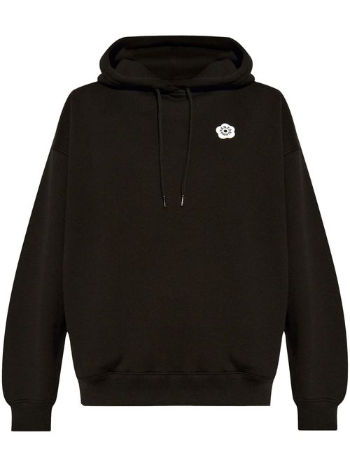 Boke Flower cotton hoodie - Black