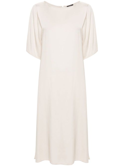 Satin midi dress - Neutrals